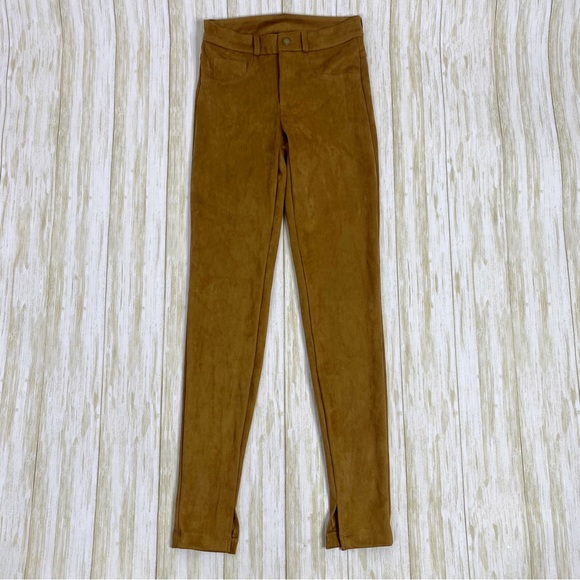 Hale Bob Brown Ultra Suede Skinny Pants - Picture 6 of 9